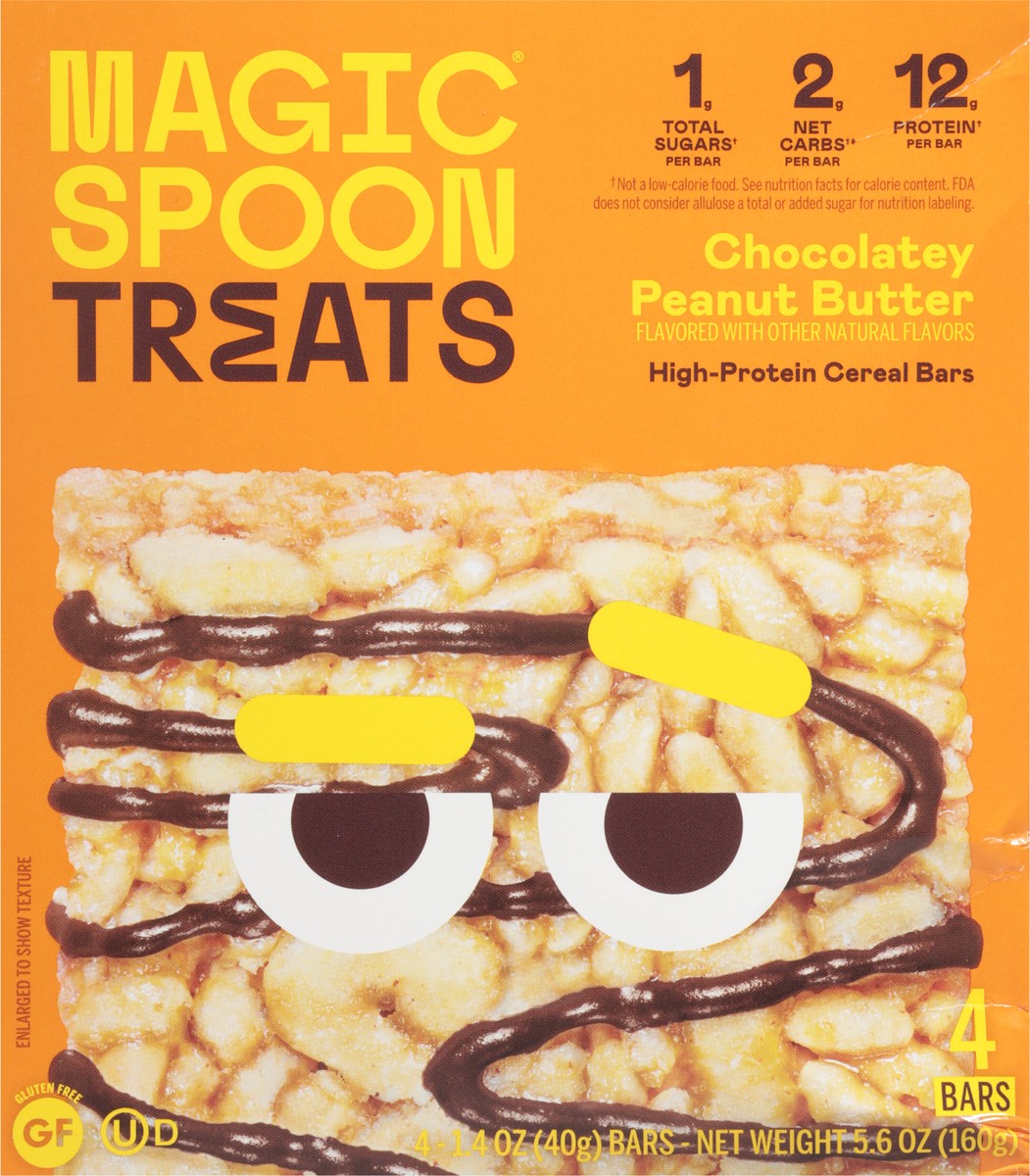slide 5 of 12, Magic Spoon High-Protein Chocolatey Peanut Butter Cereal Bars 4 - 1.4 oz Bars, 4 ct