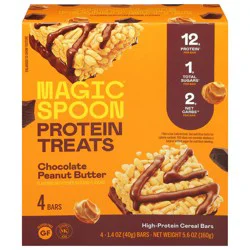 Magic Spoon Protein Treats Chocolate Peanut Butter Cereal Bars 4 - 1.4 oz Bars