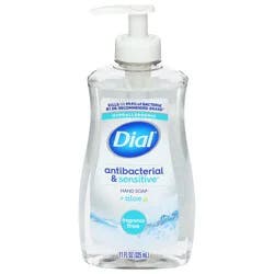 Dial Antibacterial & Sensitive Hand Soap + Aloe Fragrance Free - 11 fl oz