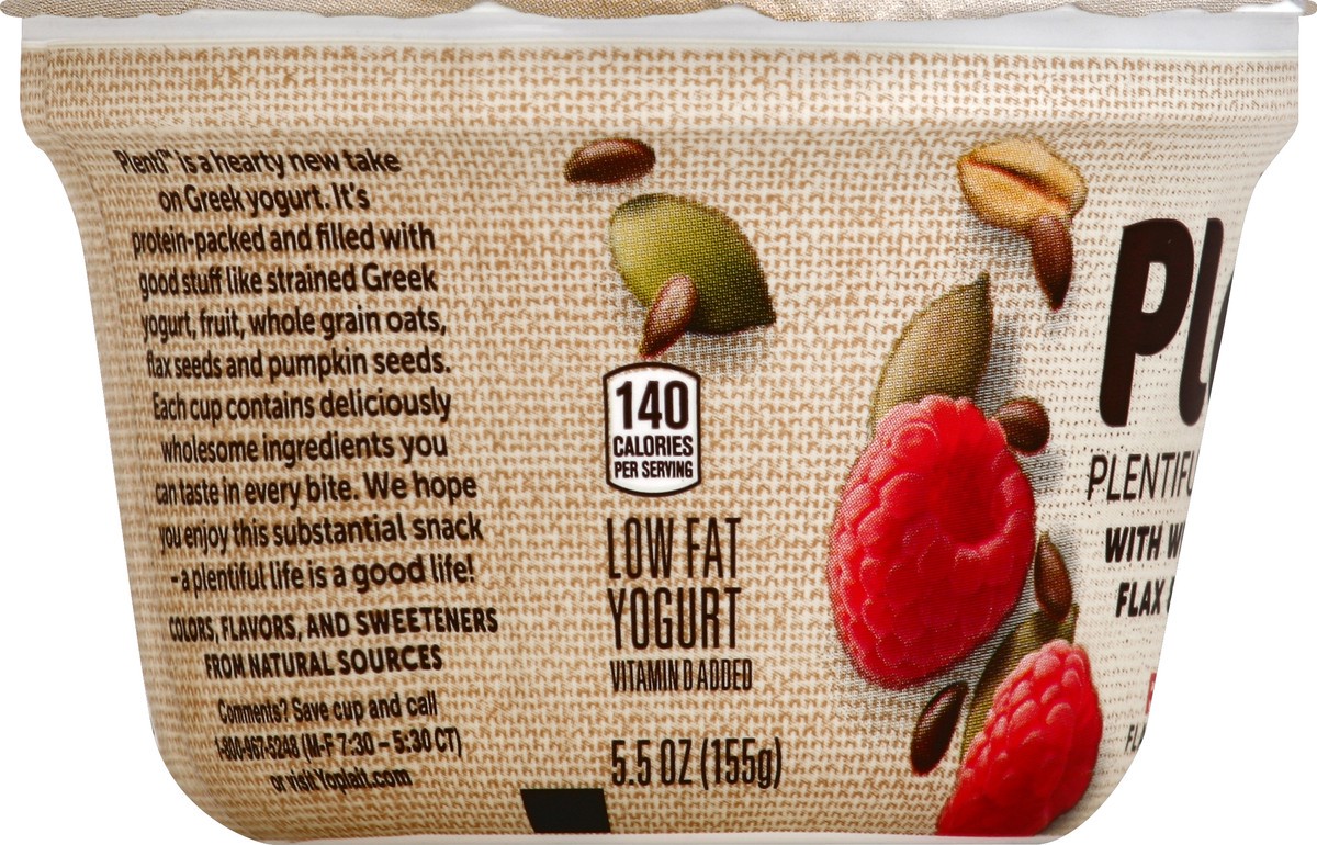 slide 3 of 6, Yoplait Plenti Raspberry Greek Yogurt, 5.5 oz