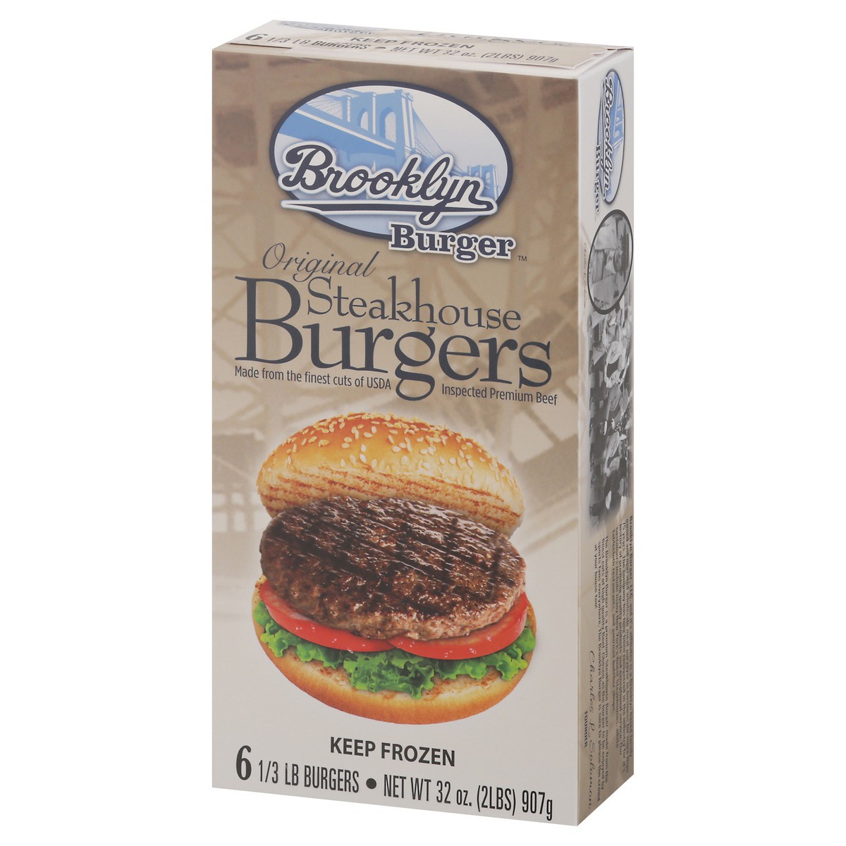 slide 6 of 9, Brooklyn Burger Original Steakhouse Burgers 6 - 0.3 lb Burgers, 6 ct