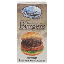 Brooklyn Burger Original Steakhouse Burgers 6 - 0.3 lb Burgers