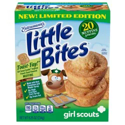 Entenmann''s Little Bites Girl Scouts Toast-Yay! Mini Muffins, 5 packs, Soft French Toast Muffins, 8.25 oz Box