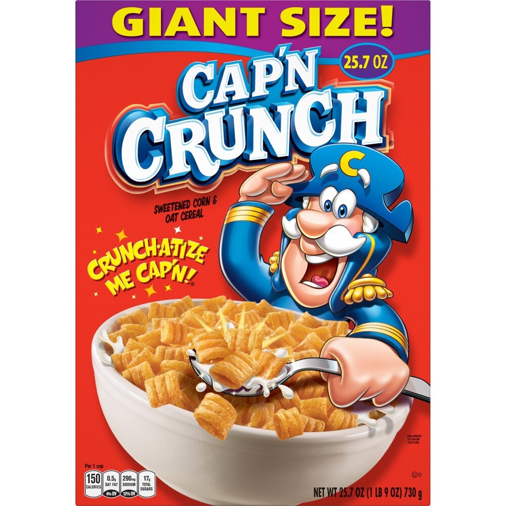 slide 1 of 6, Cap'n Crunch Sweetened Corn & Oat Cereal 25.7 Oz, 25.7 oz