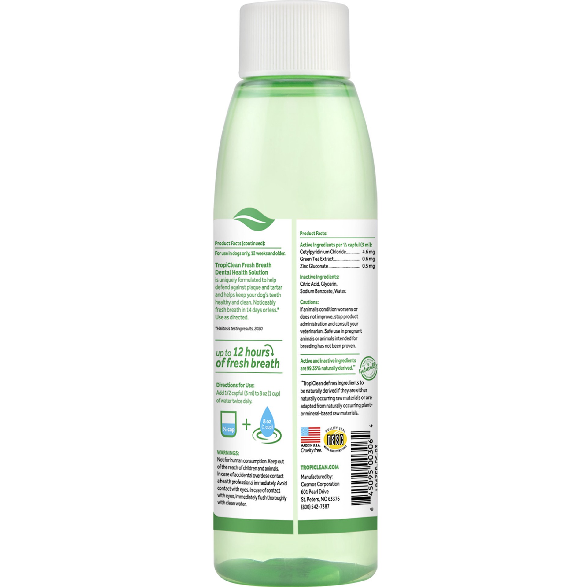 slide 3 of 3, TropiClean® Fresh Breath® Dental Health Solution Water Additive, 4 oz