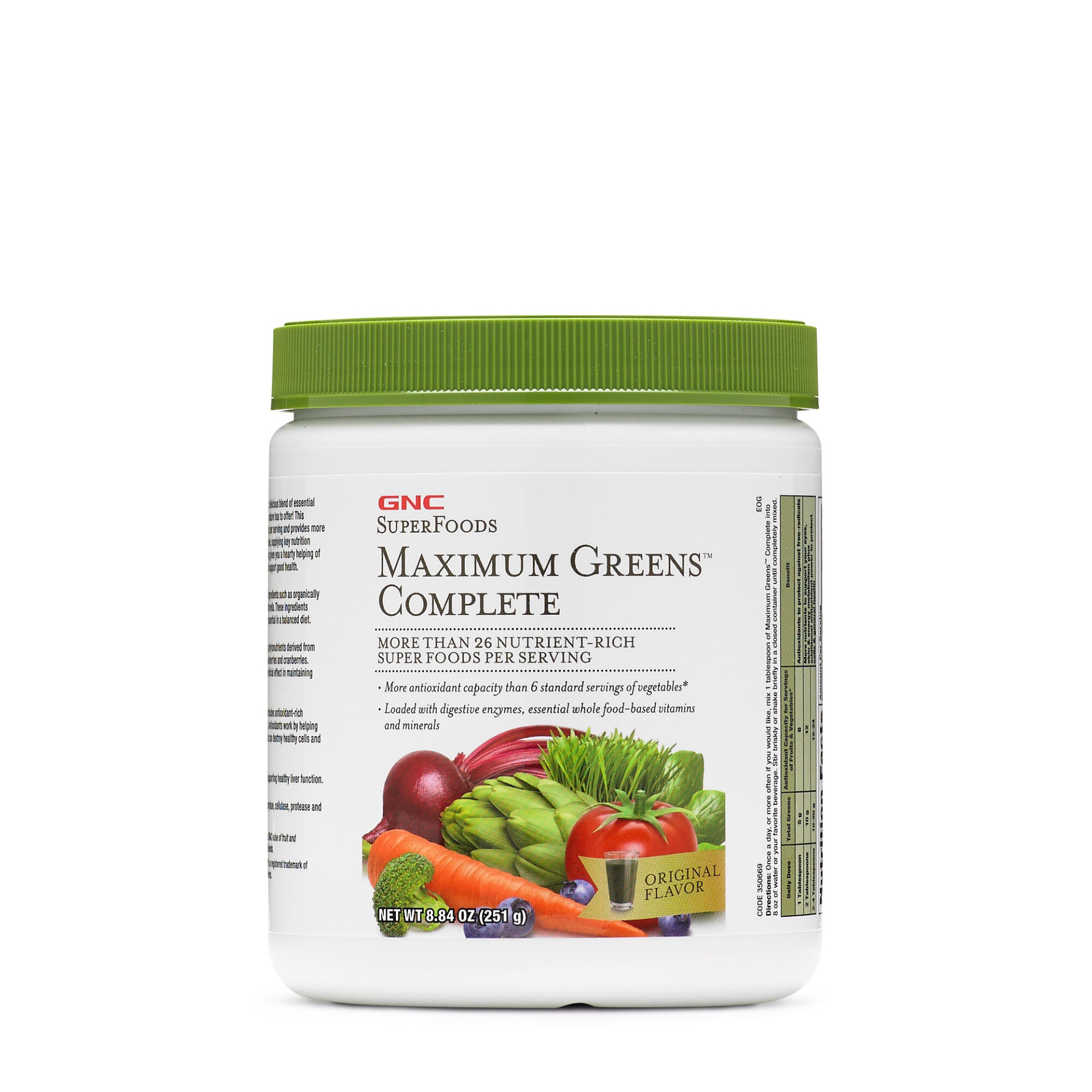 slide 1 of 1, GNC SuperFoods Maximum Greens Complete - Original Flavor, 1 ct