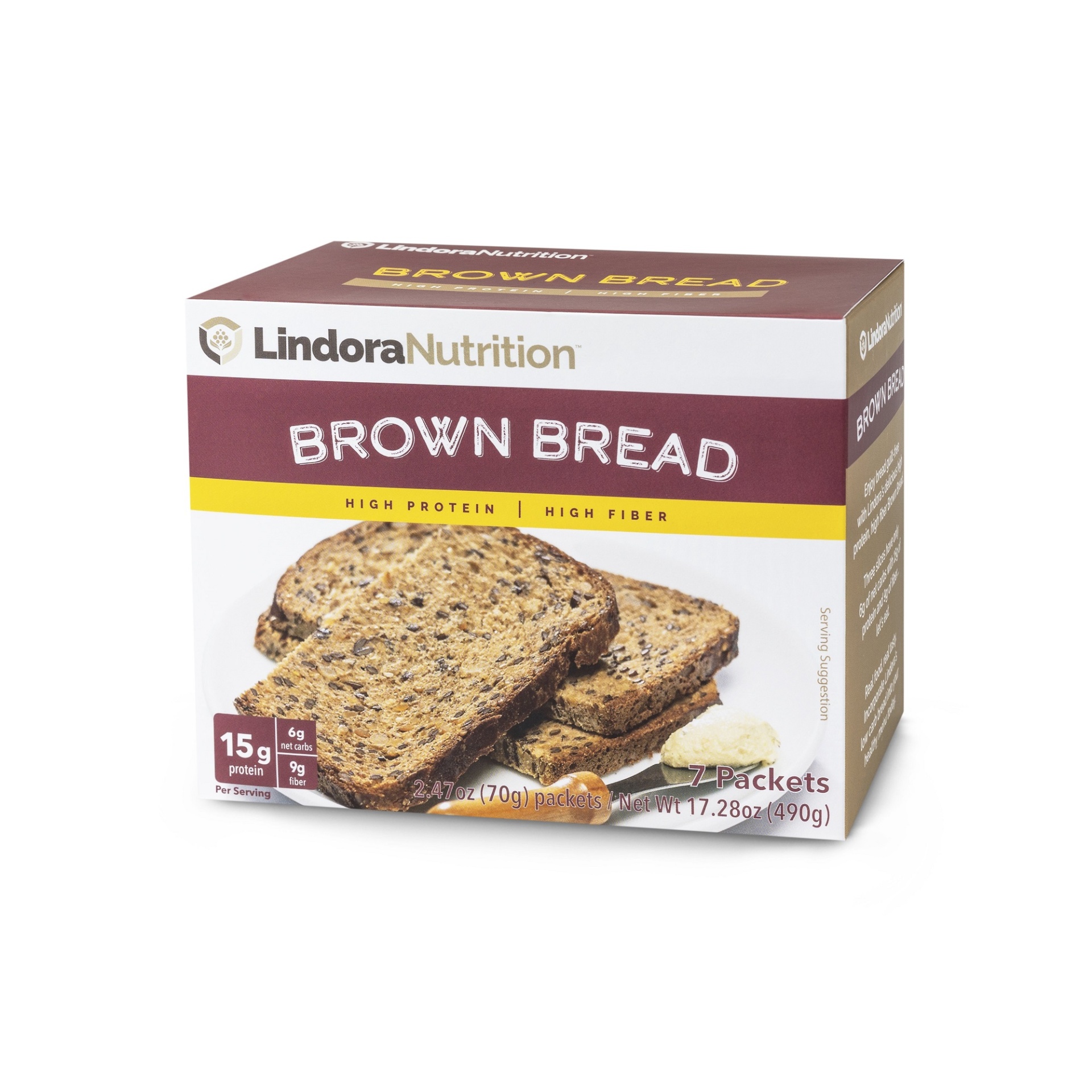 slide 1 of 1, Lindora Brown Bread, 7 ct; 2.47 oz