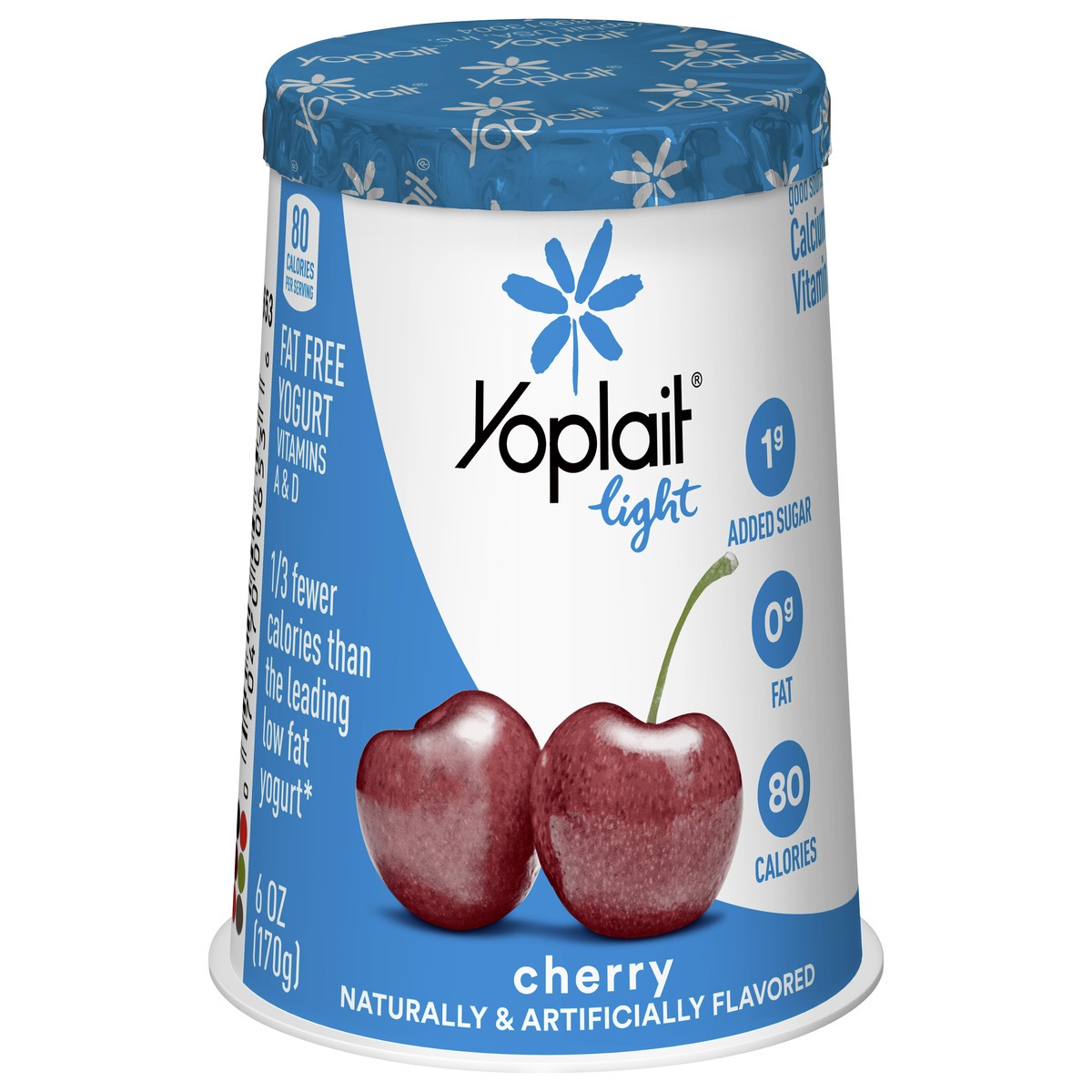 slide 3 of 9, Yoplait Light Cherry Fat Free Yogurt, 6 OZ Yogurt Cup, 6 oz