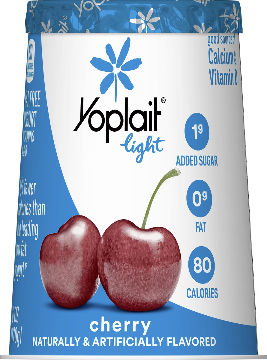 slide 7 of 9, Yoplait Light Cherry Fat Free Yogurt, 6 OZ Yogurt Cup, 6 oz