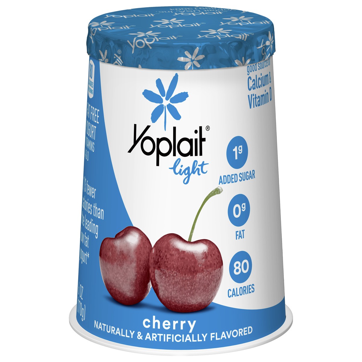 slide 1 of 9, Yoplait Light Cherry Fat Free Yogurt, 6 OZ Yogurt Cup, 6 oz