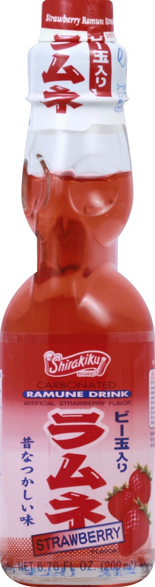 slide 2 of 7, Shirakiku Strawberry Carbonated Drink 6.76 fl oz, 6.76 fl oz