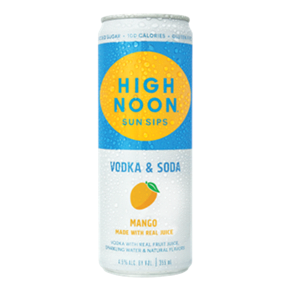 slide 1 of 1, High Noon Sun Sips Mango Vodka Hard Seltzer Single Serve Can, 355 ml