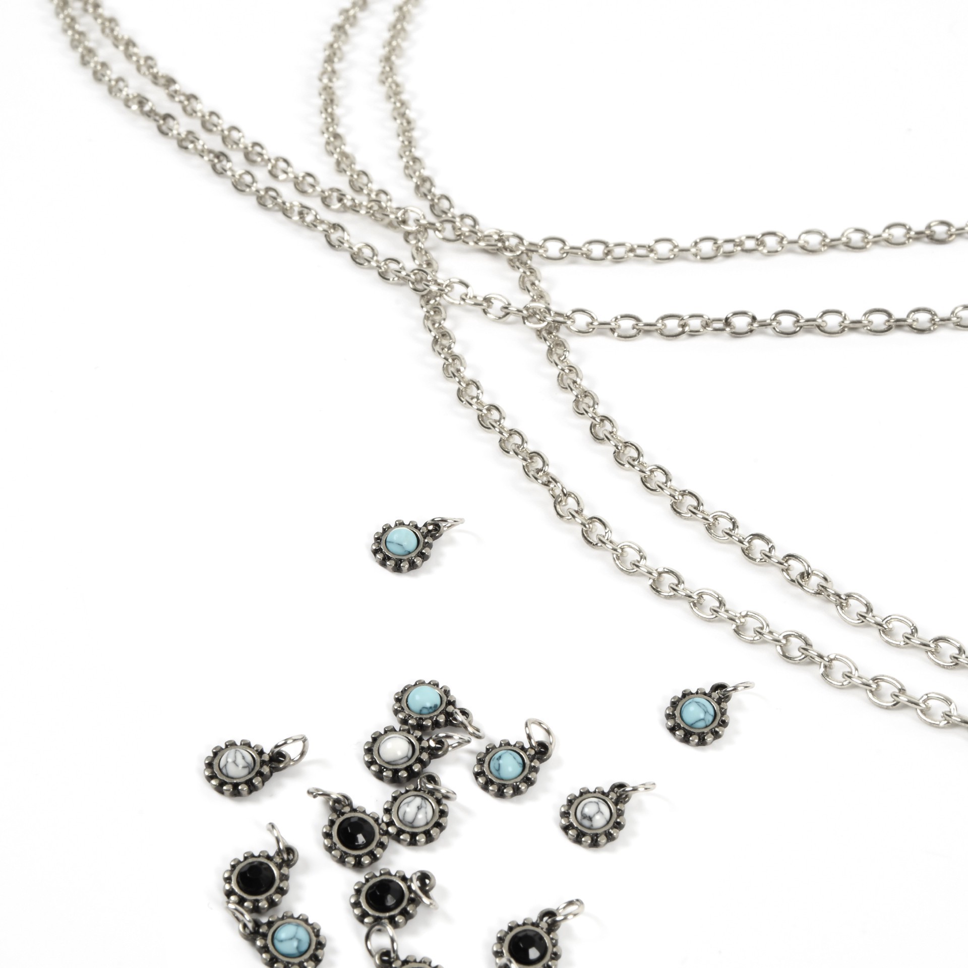 slide 4 of 6, Tiny Bezel Stones Charm Set By Bead Landing, 8mm x 13mm