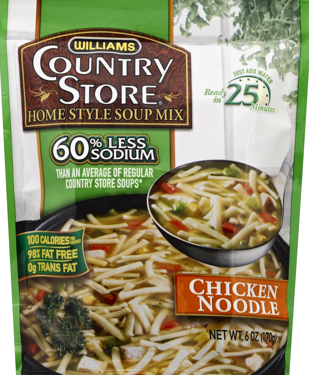 slide 2 of 2, Williams Country Store Reduced Sodium Chicken Noodle Home Style Soup Mix, 6 oz