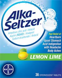 Alka-Seltzer Antacid & Pain Relief Lemon Lime Tablets