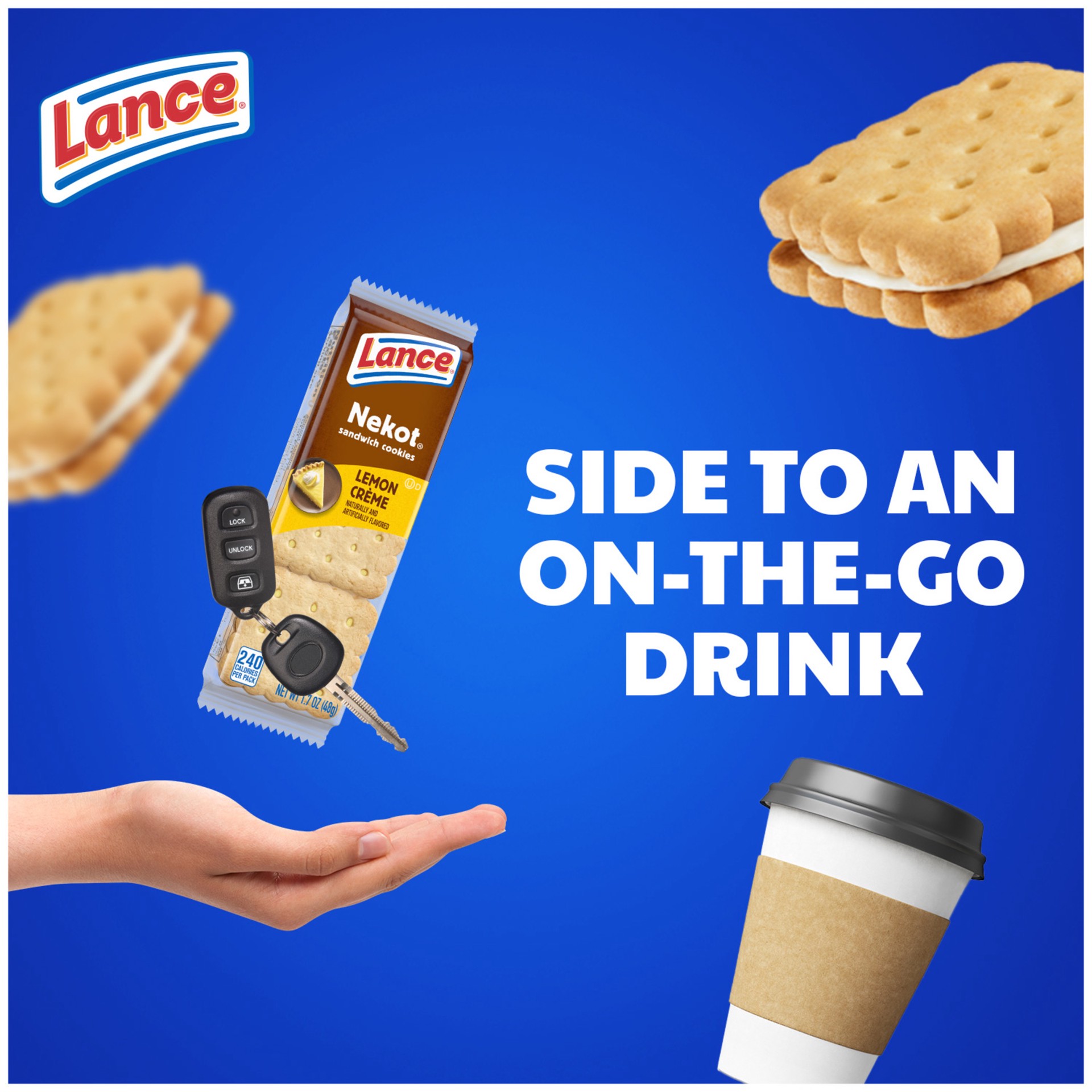 slide 4 of 9, Lance Nekot Lemon Creme Sandwich Cookies, 17.200 oz