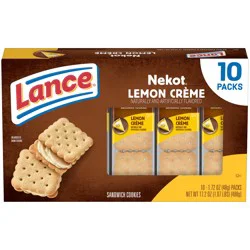 Lance Nekot Lemon Creme Sandwich Cookies