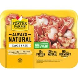 Foster Farms Fresh & Natural Cage Free Chicken Gizzards & Hearts - 1 Lb