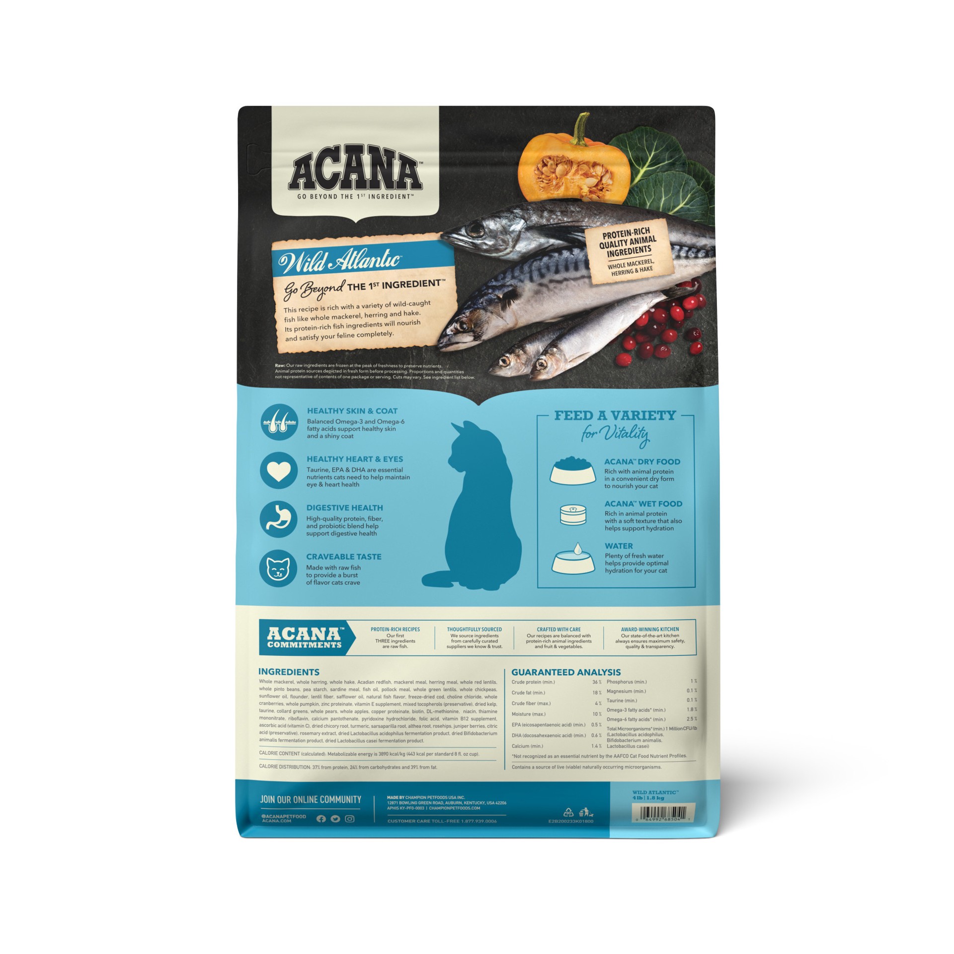 slide 3 of 5, ACANA Wild Atlantic Cat 4LB, 4 lb
