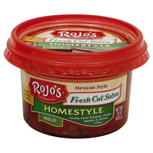 slide 1 of 1, Rojo's Salsa, Fresh Cut, Homestyle, Mexican Style, Mild, 15 oz