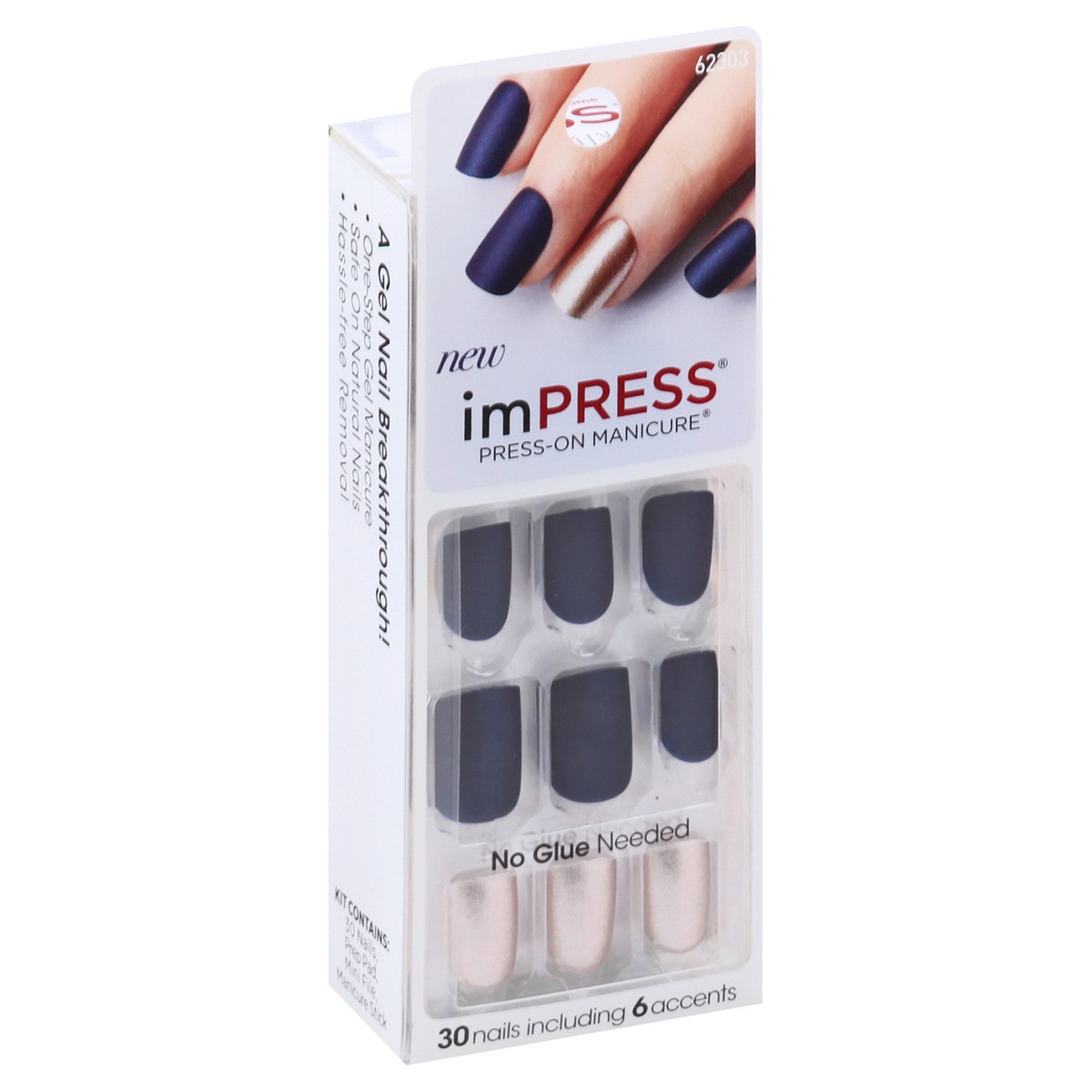 slide 10 of 11, imPRESS Press-On Manicure Bells & Whistles BIPA020TG Press-On Manicure Nails 1 ea, 30 ct