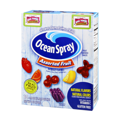 slide 1 of 5, Ocean Spray Fruit Flavored Snacks Assorted Fruit, 10 ct