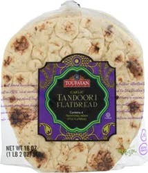 Toufayan Flat Bread Garlic Tandoor 18 Oz