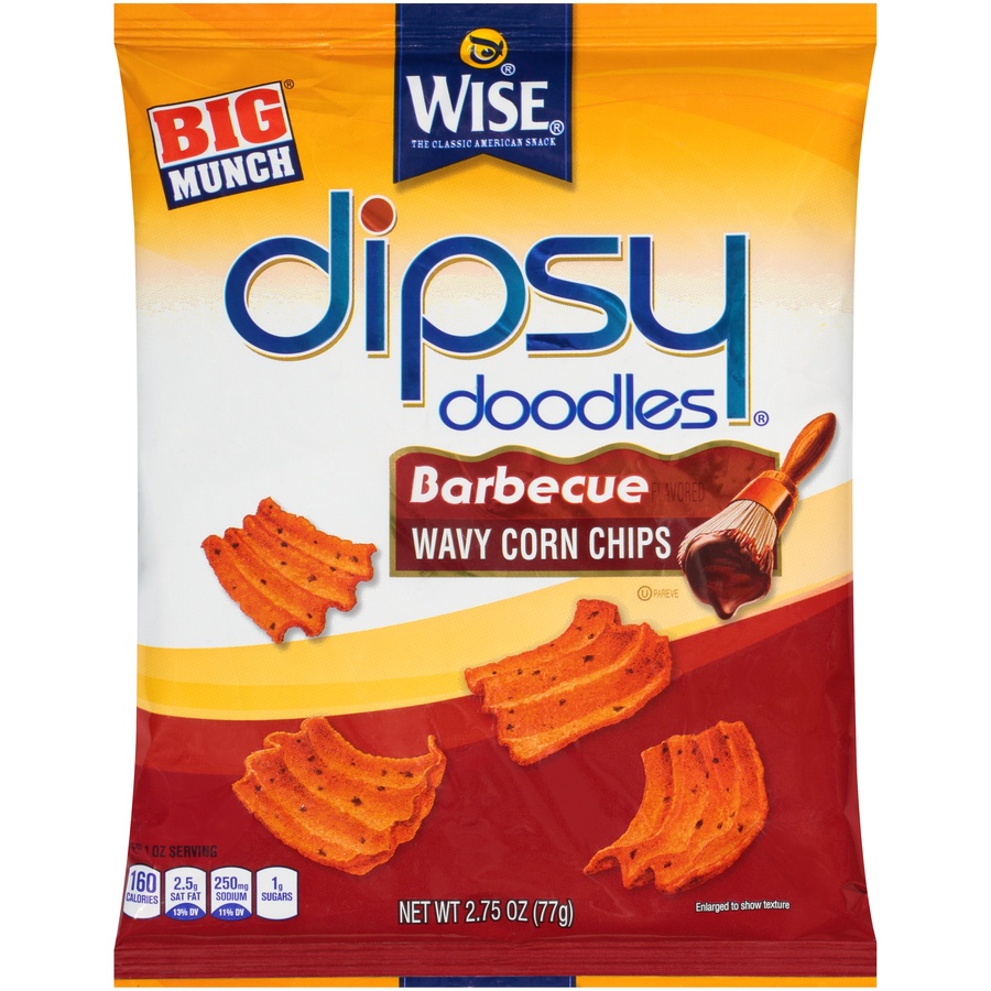 slide 1 of 6, Wise Big Munch BBQ Dipsy Doodles, 2.75 oz