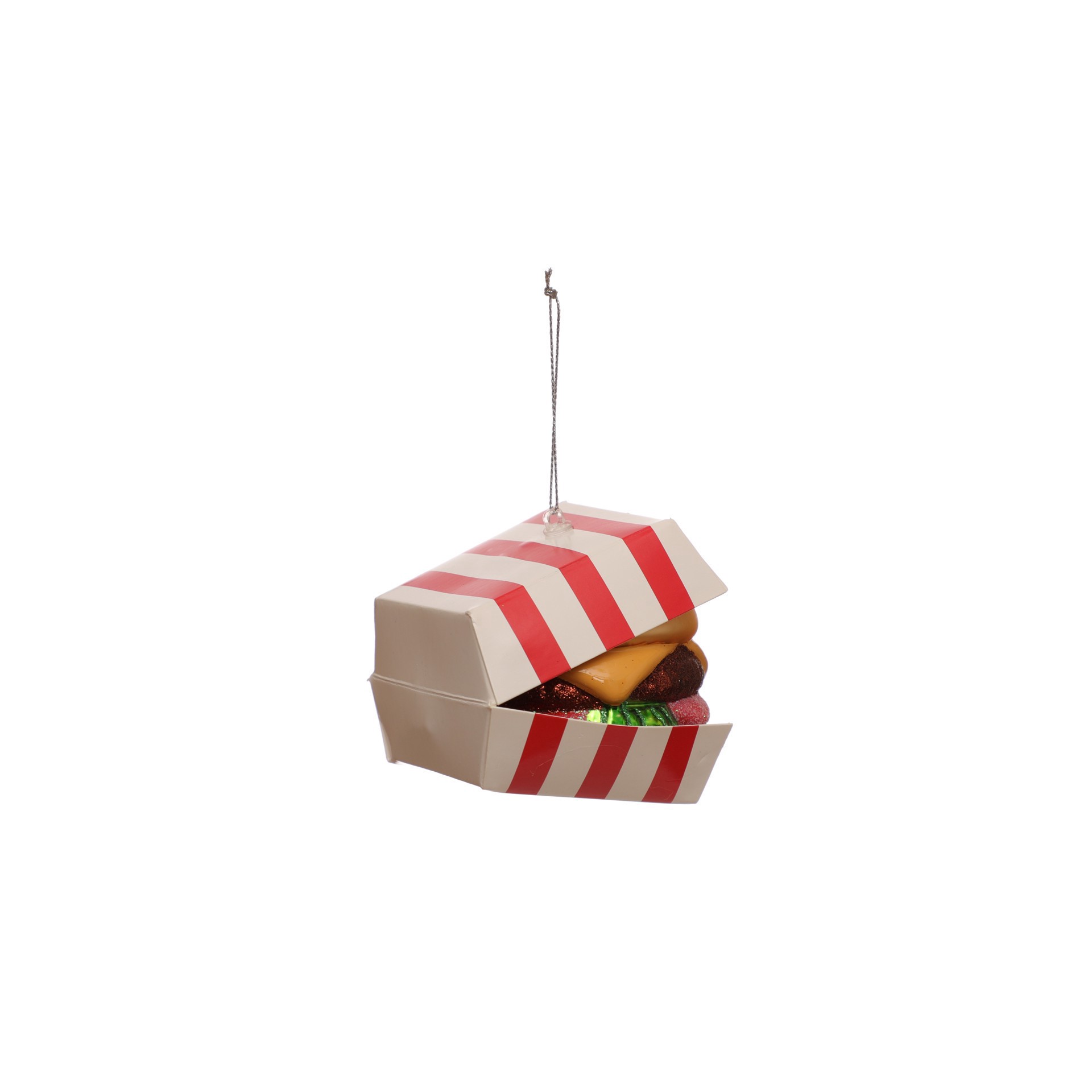 slide 3 of 3, 3.25" Cheeseburger Glass Ornament By Ashland, 3.25 in
