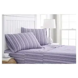 Truly Soft Purple Awning Queen Sheet set