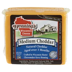 Hennings Medium Cheddar Cheese