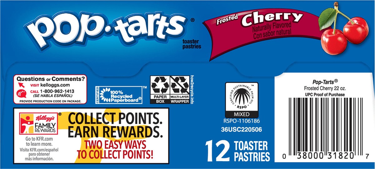slide 7 of 10, Pop-Tarts Frosted Cherry Pastries, 12 ct; 22 oz