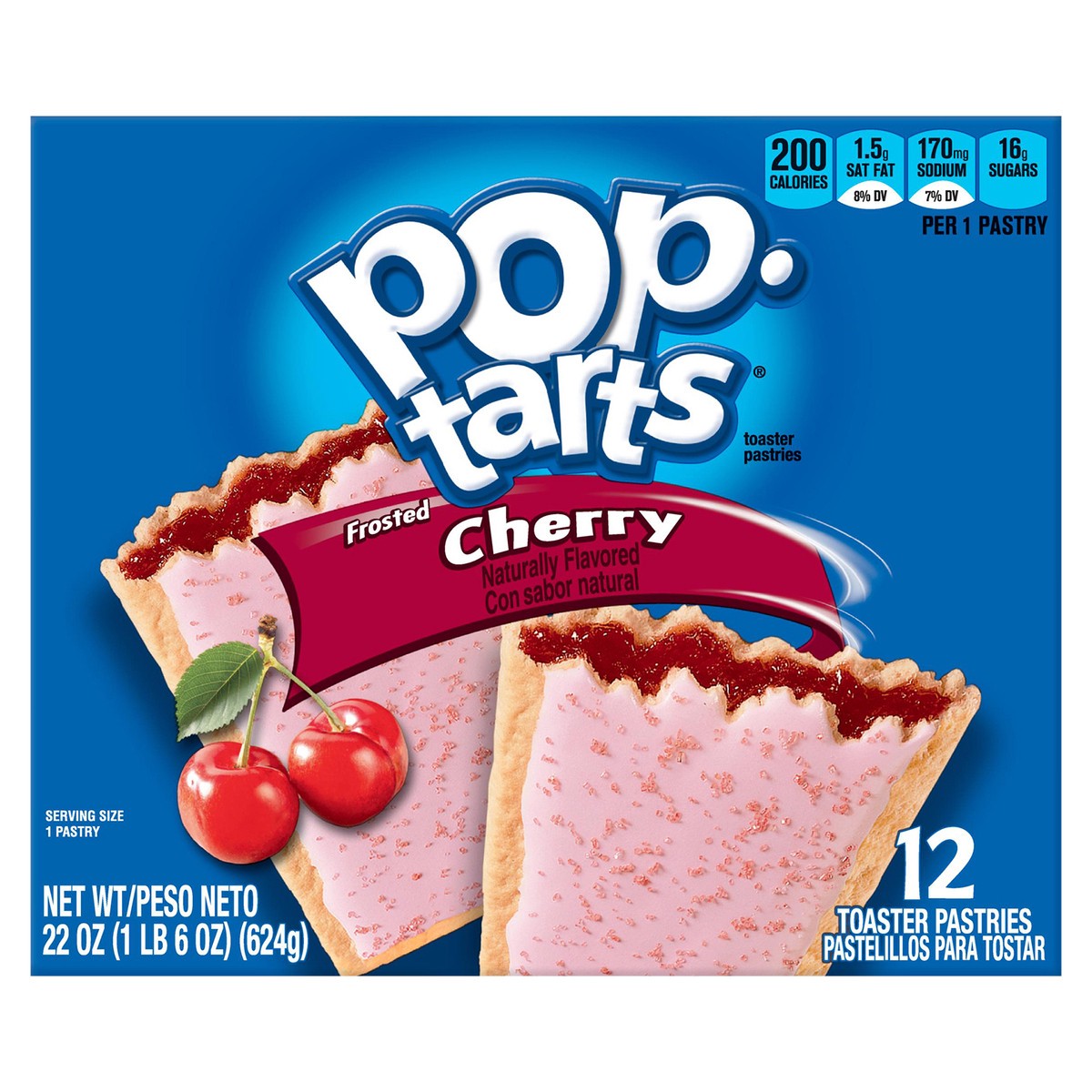 slide 10 of 10, Pop-Tarts Frosted Cherry Pastries, 22 oz