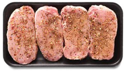 Pork Chops Center Cut Boneless Garlic Medley Seasoning - .5 Lb