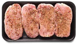 Pork Chops Center Cut Boneless Garlic Medley Seasoning - .5 Lb