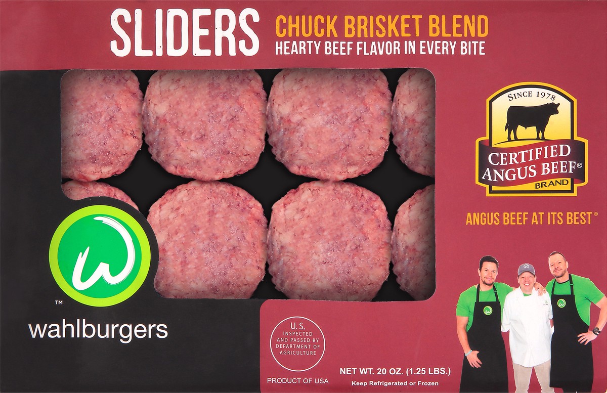 slide 1 of 9, Wahlburgers Chuck Brisket Blend Sliders, 20 oz