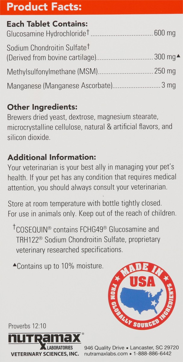 slide 8 of 9, Cosequin Joint Health Maximum Strength Soft Chews, 60 ct