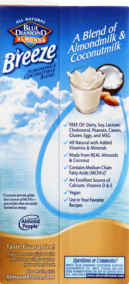 slide 3 of 5, Almond Breeze Blue Diamond Almond Breeze Almond Coconut Milk Blend Original - 32 Fl. Oz., 1 qt