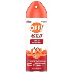 Off! Active Insect Repellent Sweat Resistant Aerosol Spray - 6 Oz