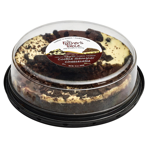 slide 1 of 1, The Father's Table Cookie Sampler Cheesecake, 16 oz