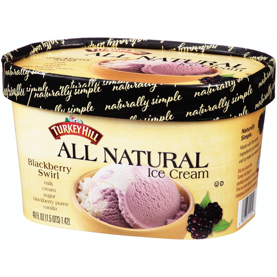 slide 3 of 8, Turkey Hill All Natural Blackberry Swirl Ice Cream, 48 fl oz