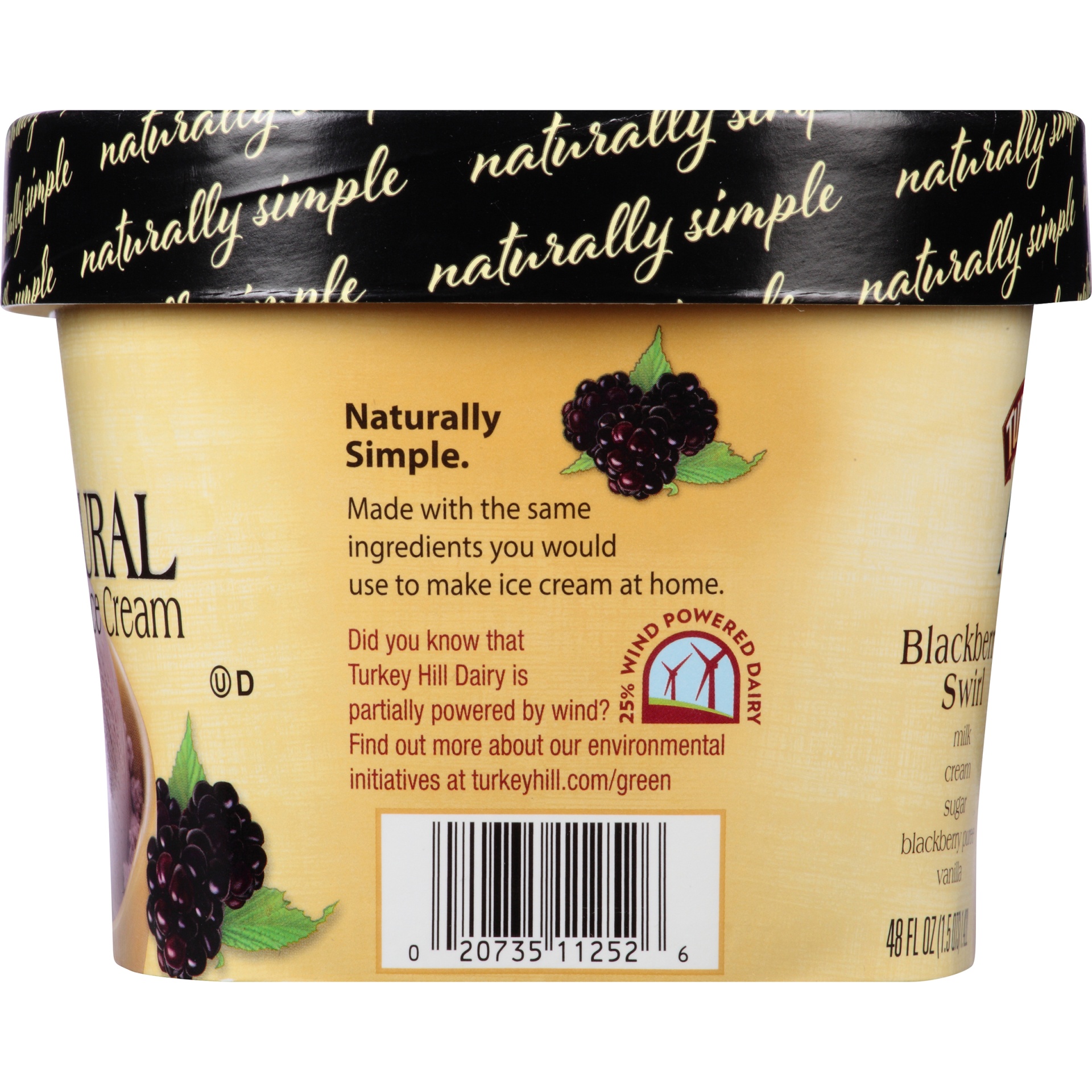 slide 5 of 8, Turkey Hill All Natural Blackberry Swirl Ice Cream, 48 fl oz