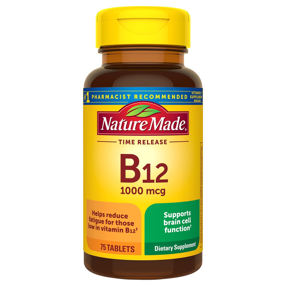 slide 1 of 9, Nature Made Vitamin B12 1000 mcg, Dietary Supplement For Energy Metabolism Support, 75 Time Release Tablets, 75 Day Supply, 75 ct