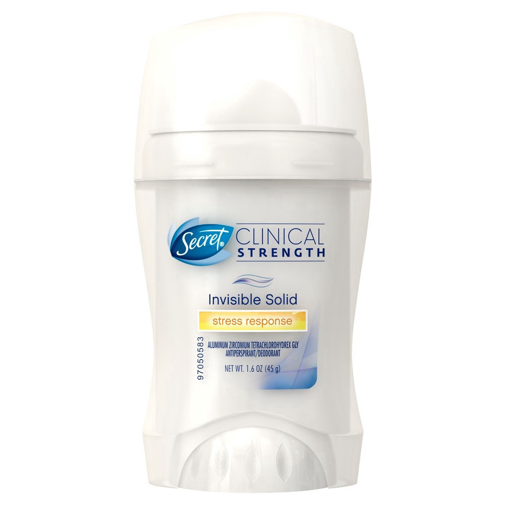 slide 2 of 8, Secret Clinical Strength Invisible Solid Antiperspirant and Deodorant for Women - Stress Response - 1.6oz, 1.6 oz