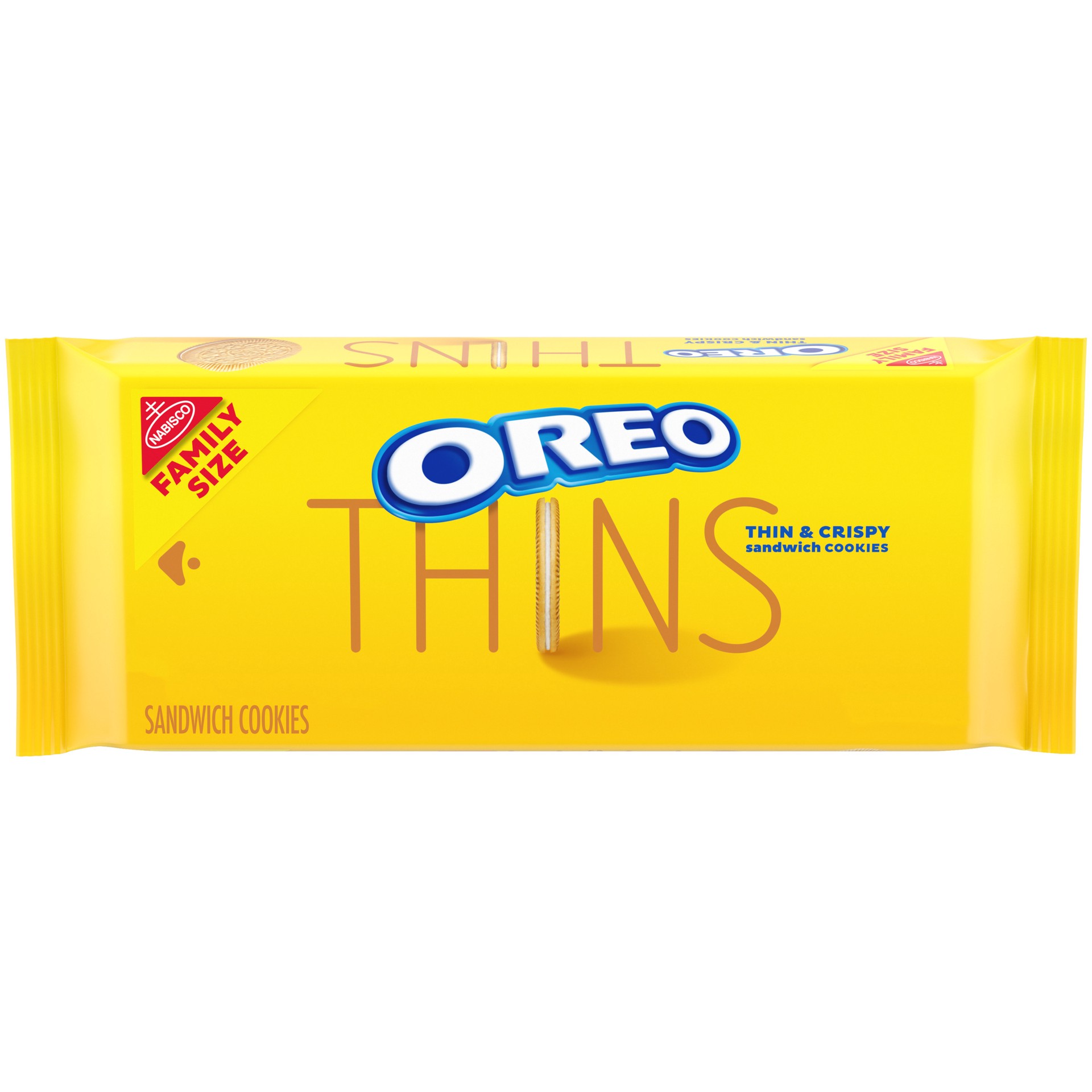 slide 1 of 9, OREO Thins Golden Sandwich Cookies, Family Size, 13.1 oz, 13.1 oz