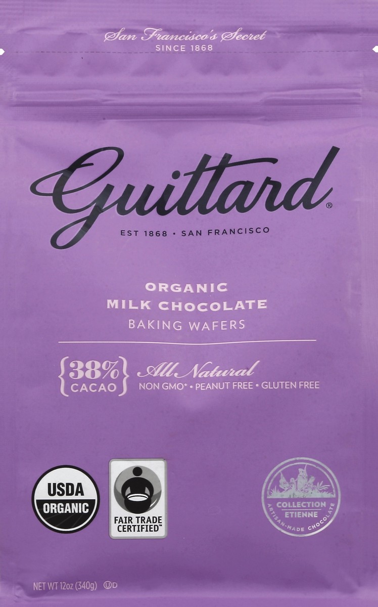 slide 2 of 4, Guittard Organic Milk Chocolate Baking Wafers, 12 oz