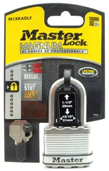 Master Lock 1-3/4in (44mm) Wide Magnum Laminated Steel Padlock with 1-1/2in (38mm) Shackle, keyed alike