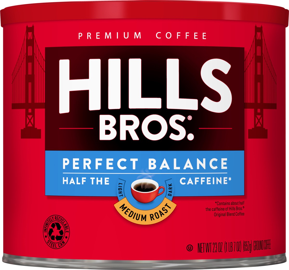 slide 2 of 7, Hills Bros. Perfect Balance Medium Roast Ground Coffee - 23 oz, 23 oz