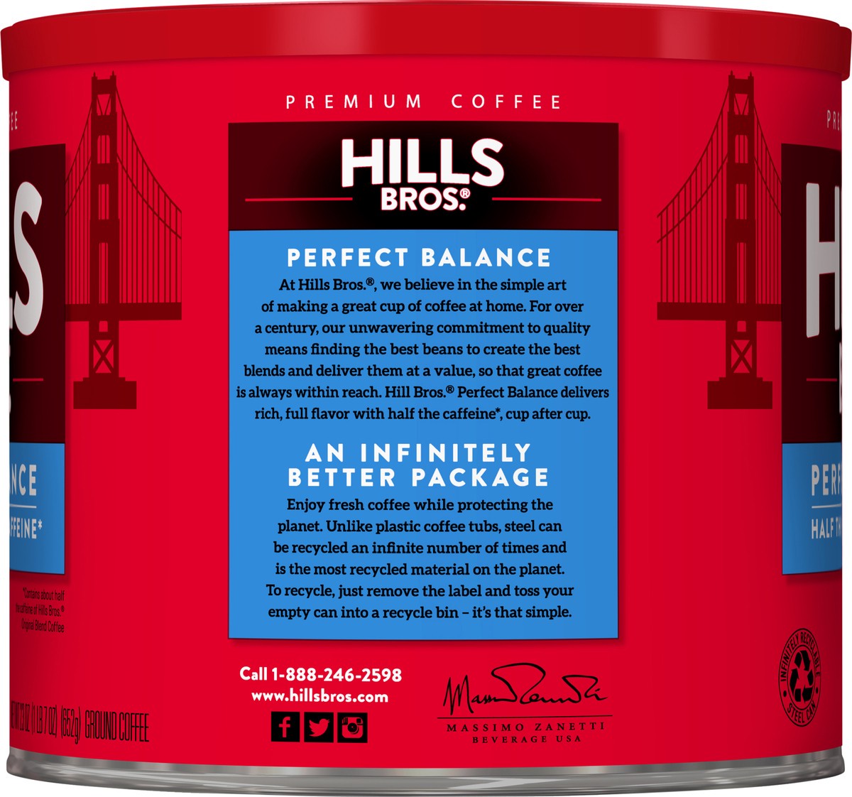 slide 5 of 7, Hills Bros. Perfect Balance Medium Roast Ground Coffee - 23 oz, 23 oz