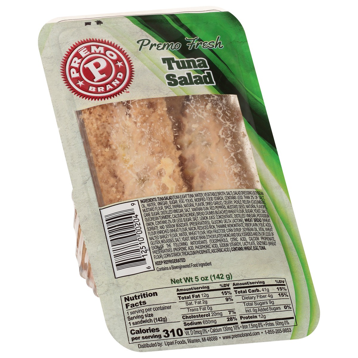 slide 9 of 9, Premo Fresh Tuna Salad on Wheat Wedge 5 oz, 5 oz